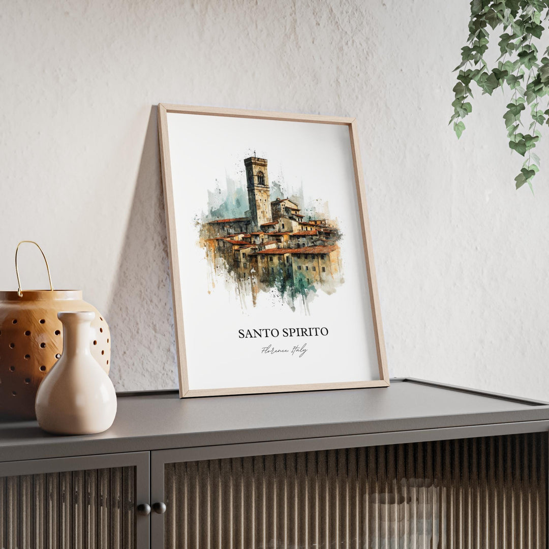 Santo Spirito, Florence Italy – Watercolor Art Print