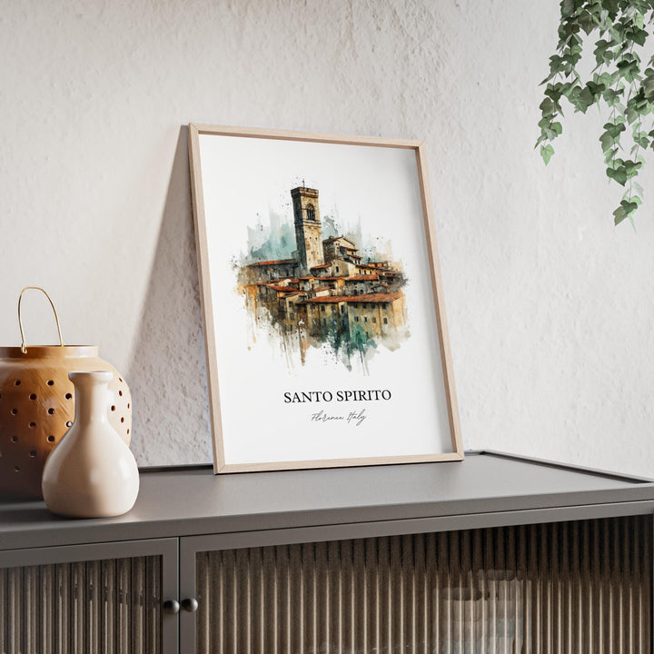 Santo Spirito, Florence Italy – Watercolor Art Print
