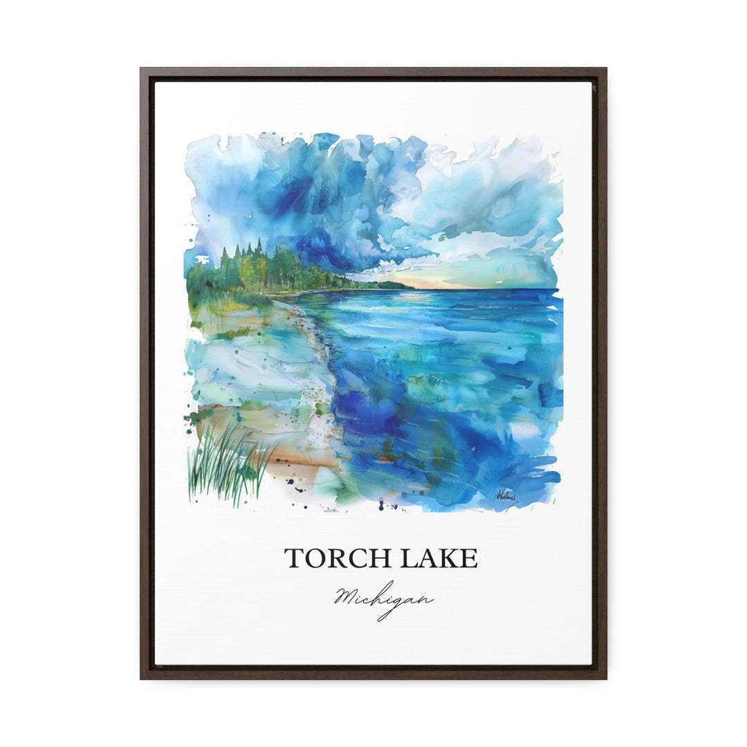 Torch Lake, Michigan, USA – Watercolor Art Print