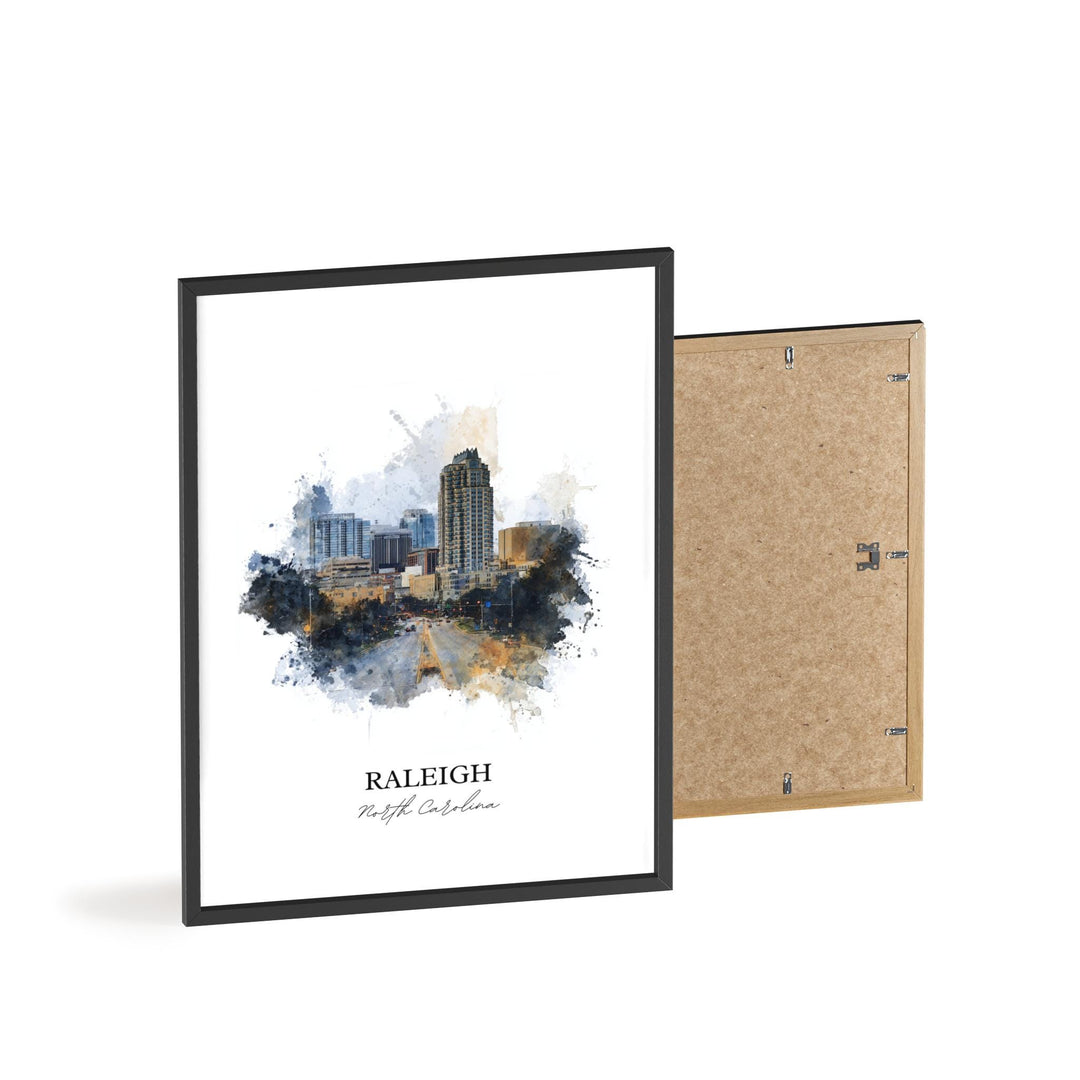 Raleigh, North Carolina – Watercolor Art Print