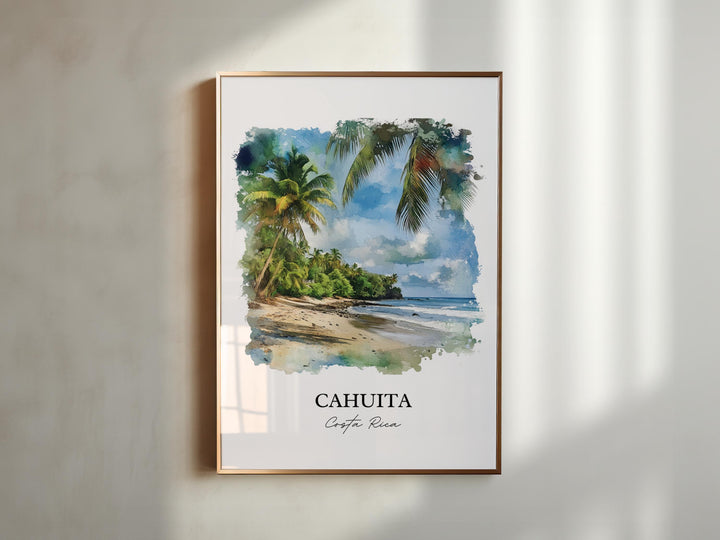 Cahuita Wall Art, Playa Blanca Print, Costa Rica Watercolor Art, Cahuita Costa Rica Gift, Travel Print, Travel Poster, Housewarming Gift