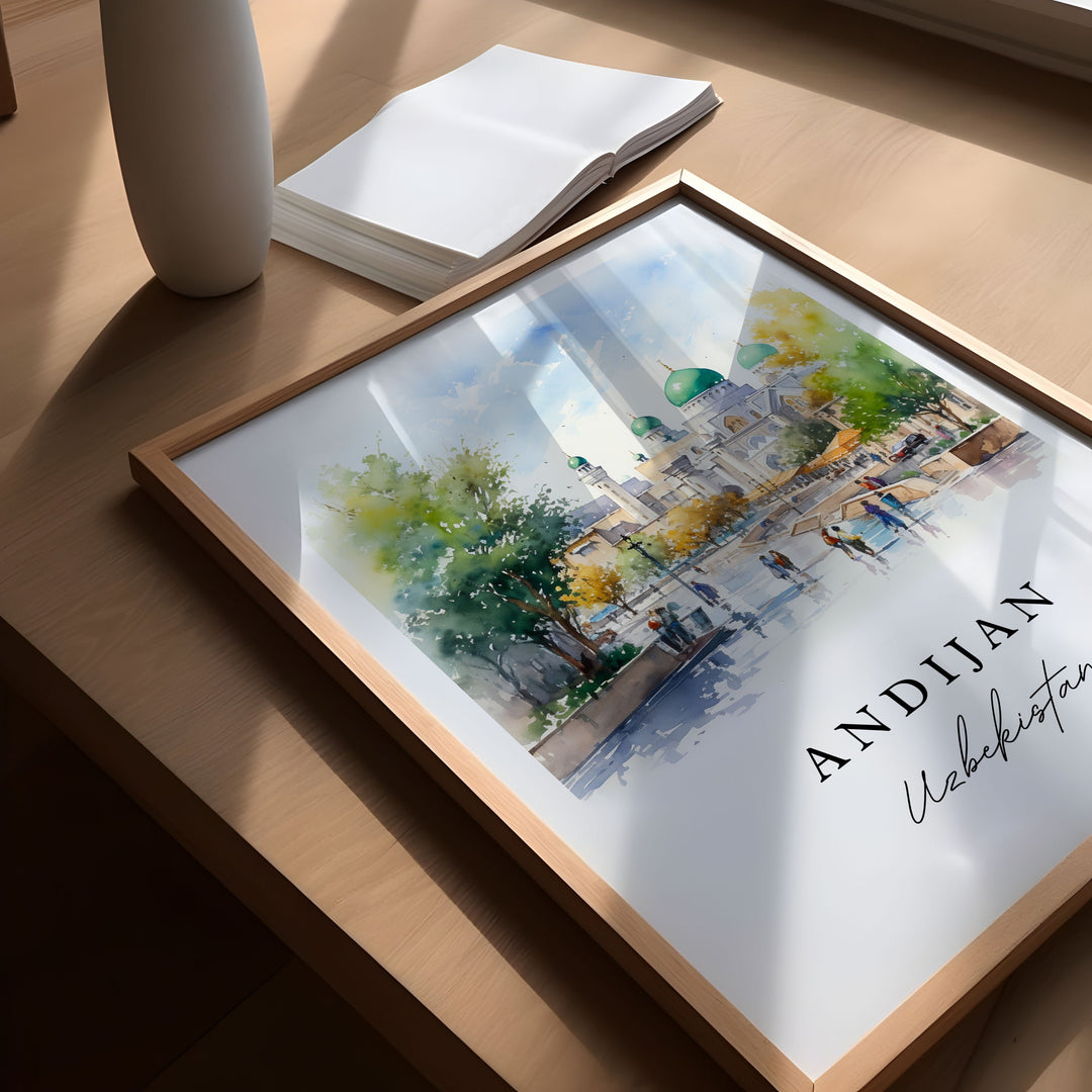 Andijan Uzbekistan wall art - Uzbekistan, Andijan print, Andijan Wedding gift, Uzbekistan present, Andijan Custom Gift, Perfect Gift