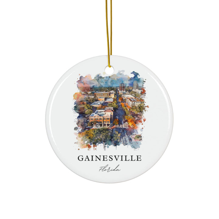 Gainesville FL Ornament: Gainesville Souvenir, Gainesville FL Decor, and Authentic Univ of Florida Christmas Gift