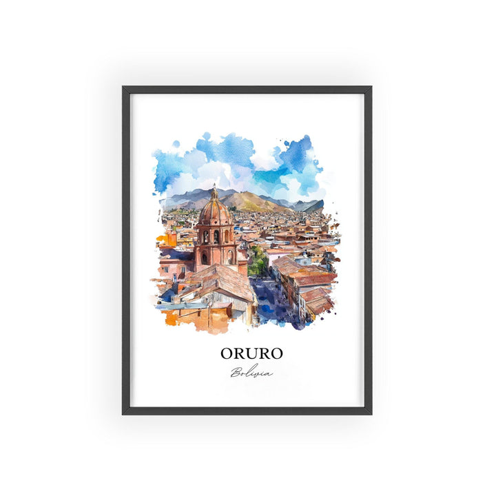 Oruro, Bolivia – Watercolor Art Print
