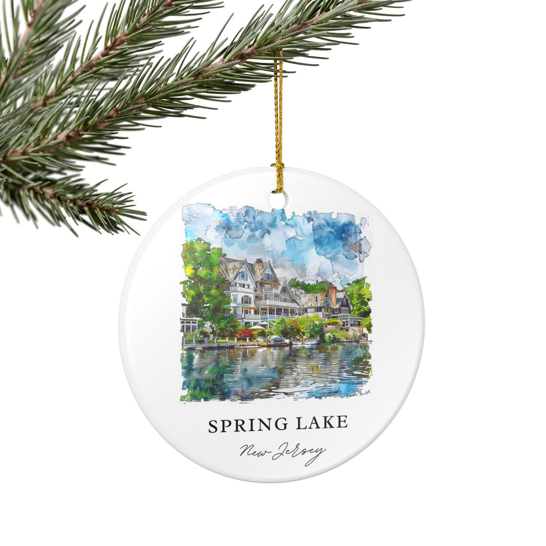 Spring Lake NJ Ornament: Unique Spring Lake Souvenir, Spring Lake Xmas Decor, and Authentic Jersey Shore Gift