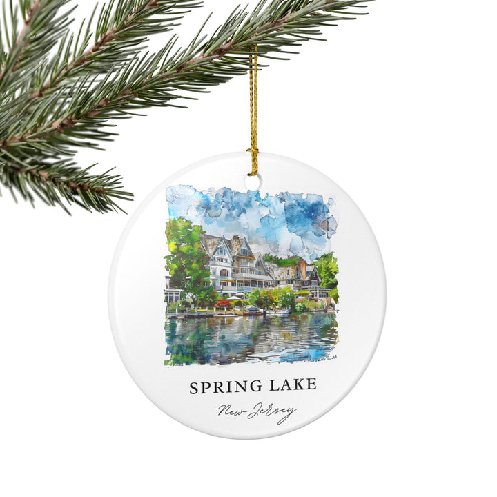Spring Lake NJ Ornament: Unique Spring Lake Souvenir, Spring Lake Xmas Decor, and Authentic Jersey Shore Gift