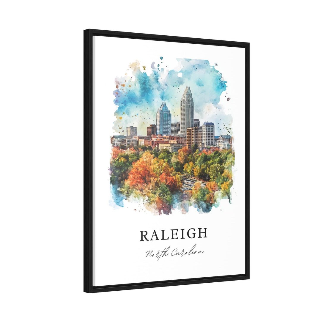 Raleigh NC Wall Art, Raleigh Print, Raleigh Watercolor Art, Raleigh North Carolina Gift,