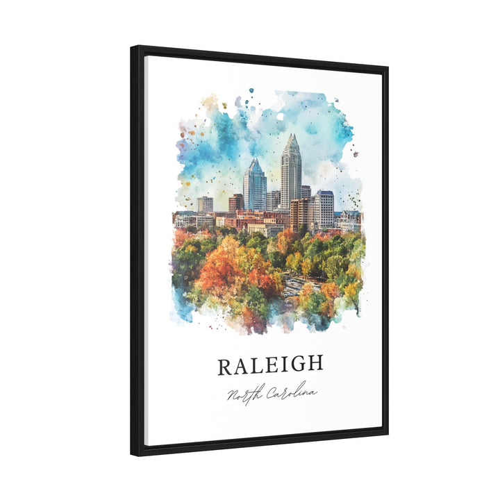 Raleigh NC Wall Art, Raleigh Print, Raleigh Watercolor Art, Raleigh North Carolina Gift,