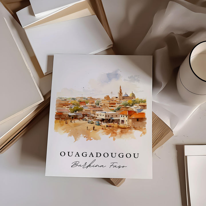 Ouagadougou Burkina Faso Wall art - Ouagadougou, Burkina Faso poster, Wedding gift, Birthday present, Custom Text, Personalized Gift