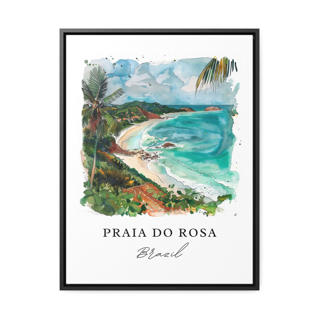 Praia Do Rosa Art, Praia Do Rosa Brazil Print, Florianópolis Watercolor Art, Garopaba Gift,