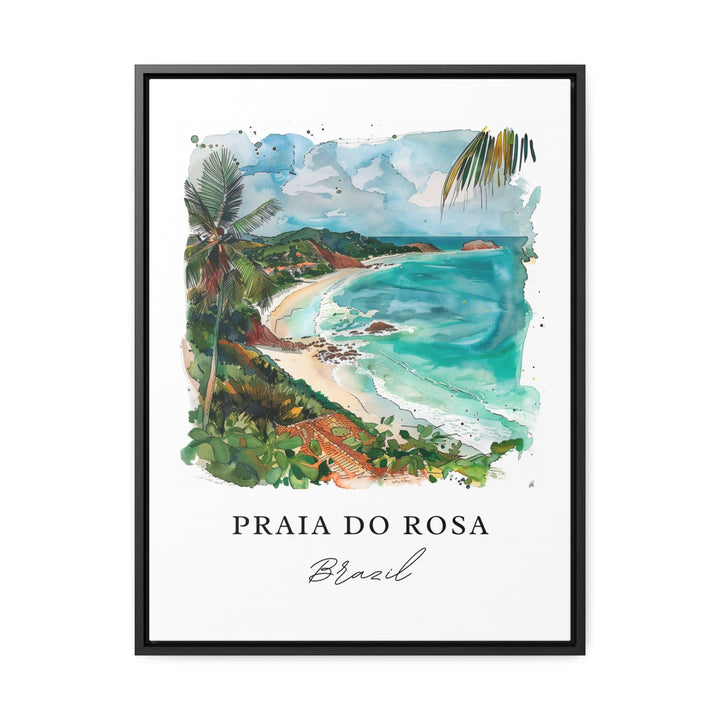 Praia Do Rosa Art, Praia Do Rosa Brazil Print, Florianópolis Watercolor Art, Garopaba Gift,