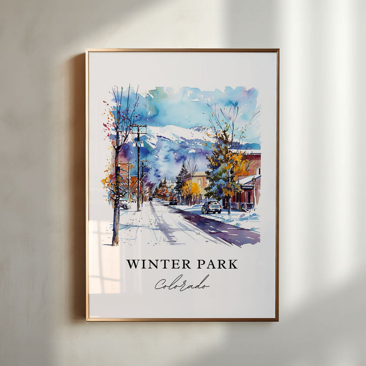 Winter Park CO Art, Grand County Colorado, Winter Park Print, Winter Park Colorado  Gift,