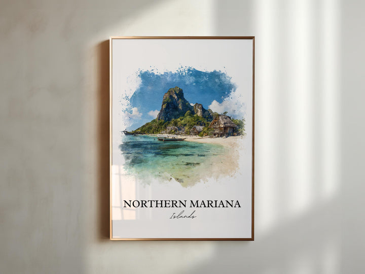 Northern Mariana Islands Art, Mariana Islands Print, Saipan Artwork, Mariana Islands Gift, Travel Print, Travel Poster, Housewarming Gift