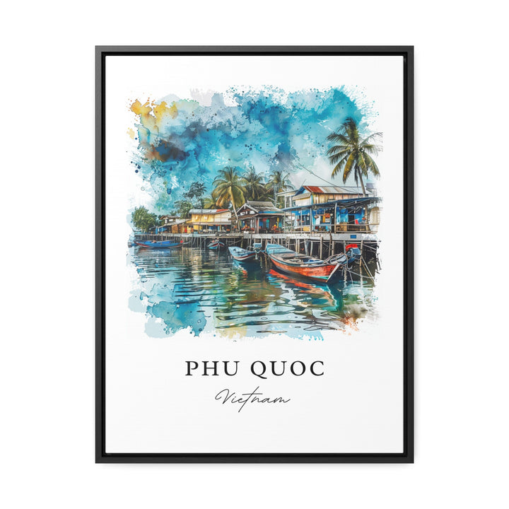 Phu Quoc Wall Art, Phu Quoc Print, Vietnam Watercolor Art, Phu Quoc Thailand Gift,