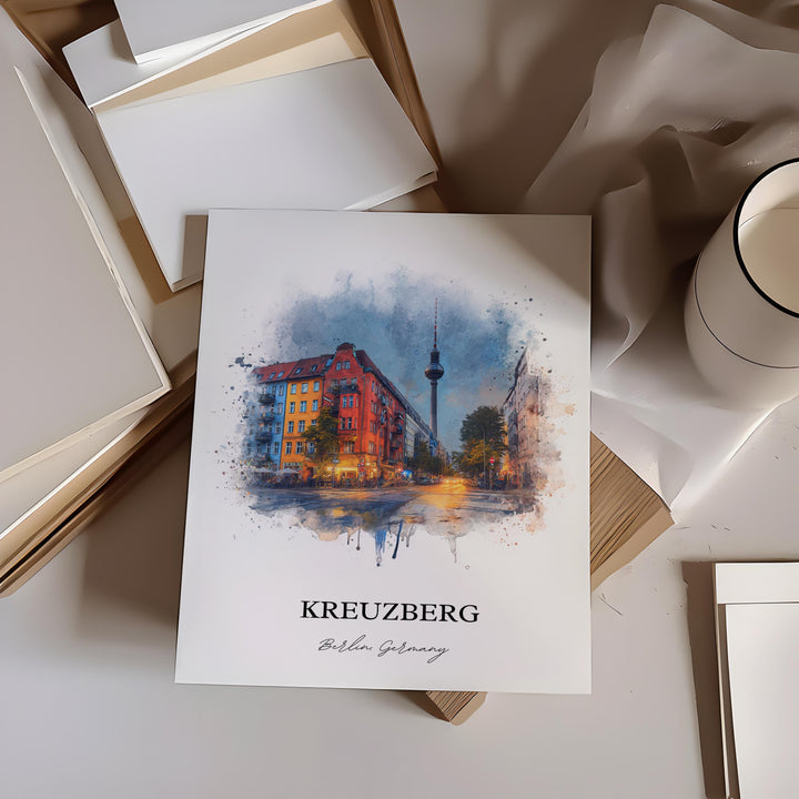 Kreuzberg, Germany – Watercolor Art Print