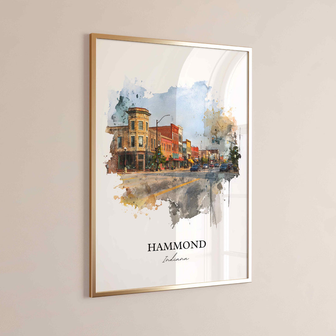 Hammond, Indiana – Watercolor Art Print