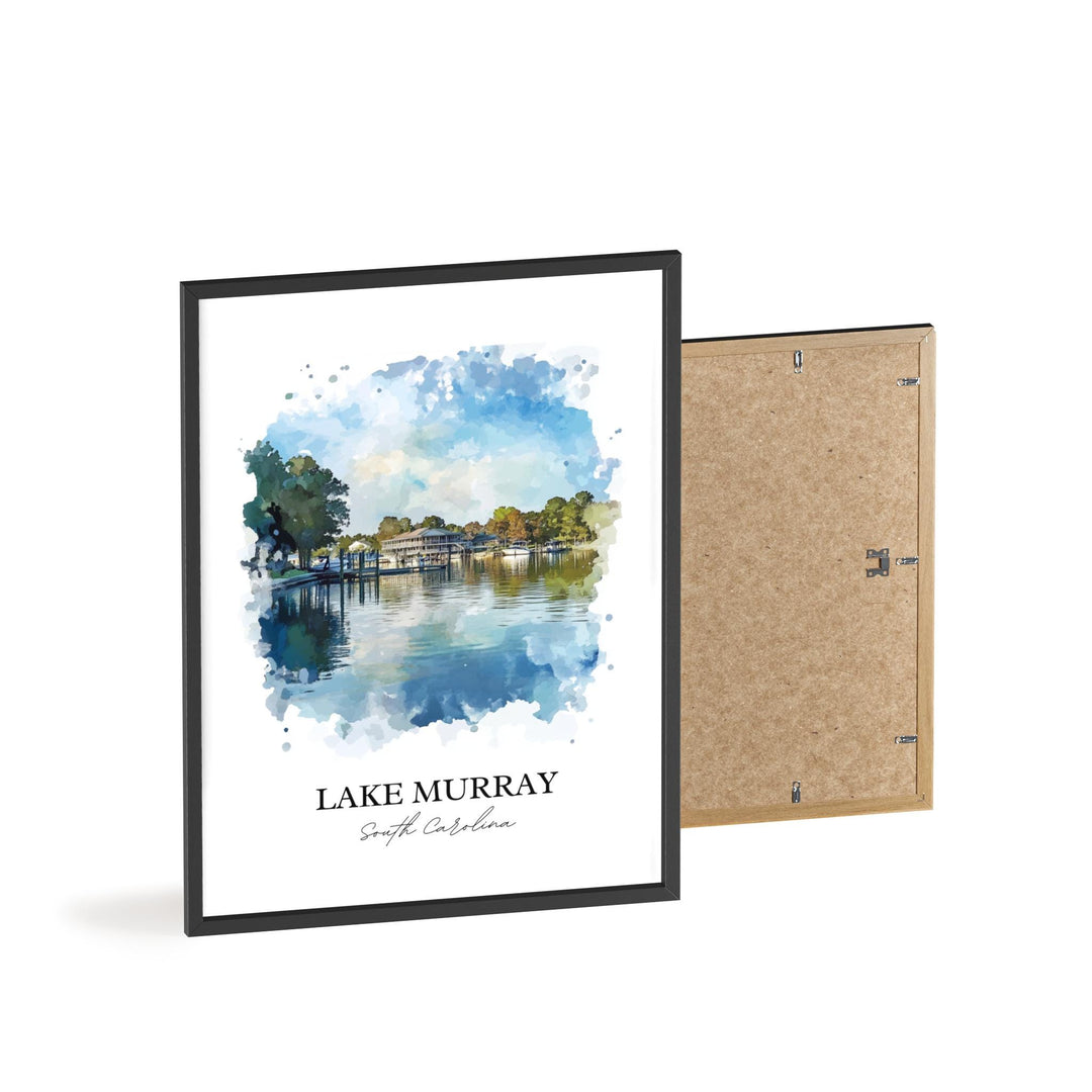 Lake Murray SC Wall Art, Lexington SC Print, South Carolina Watercolor, Lake Murray SC Gift, Travel Print, Travel Poster, Housewarming Gift