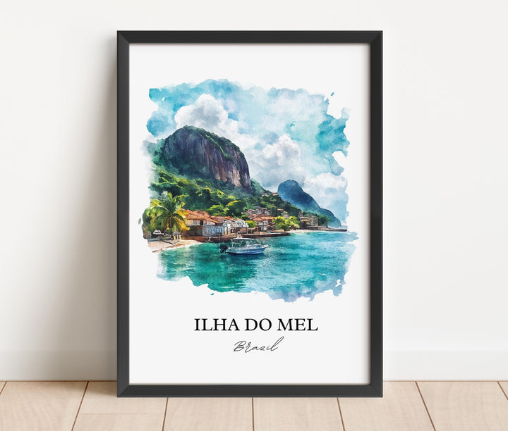Ilha do Mel Wall Art, Paraná Print, Brazil Watercolor Art, Ilha do Mel Gift, Travel Print, Travel Poster, Housewarming Gift