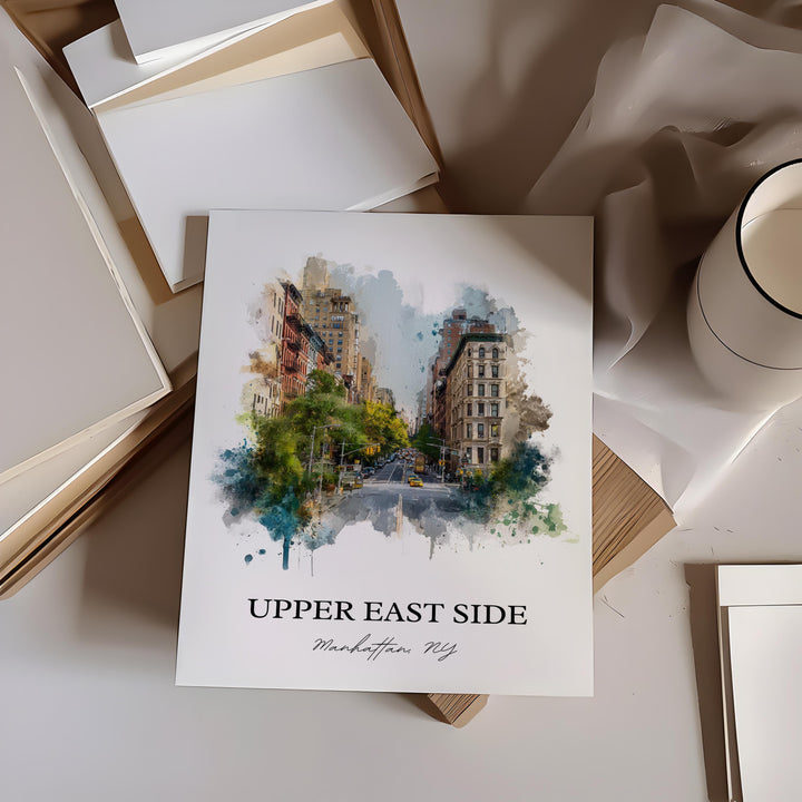 Upper East Side, New York – Watercolor Art Print