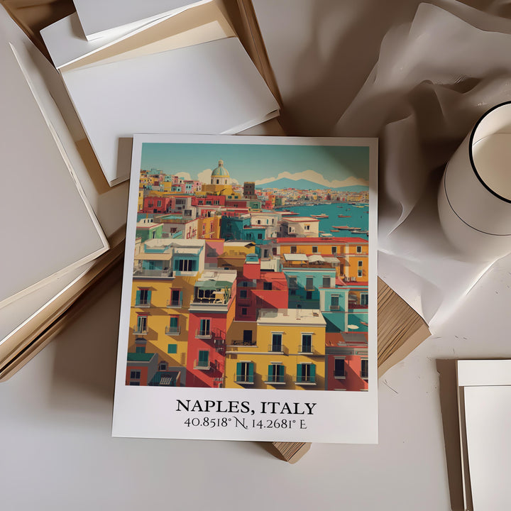 Naples Italy Art, Naples Italy Retro Travel Art, Naples Italy Home Decor, Naples IT Gift, Italy Art, Travel Prints, Housewarming Gift