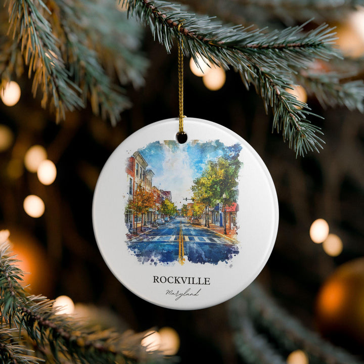 Rockville Maryland Ornament: Unique Rockville MD Souvenir, Rockville Xmas Decor, and Authentic Maryland Gift