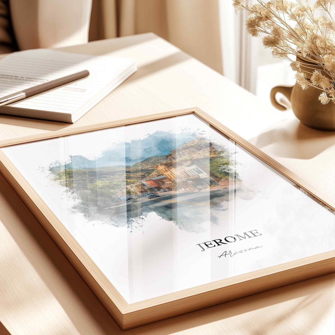 Jerome, Arizona – Watercolor Art Print