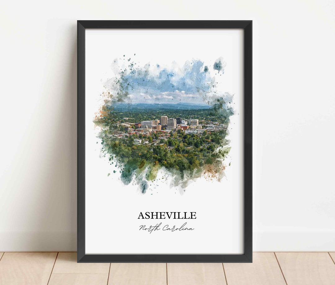 Asheville, North Carolina – Watercolor Art Print