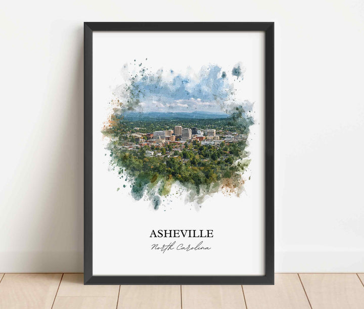 Asheville, North Carolina – Watercolor Art Print