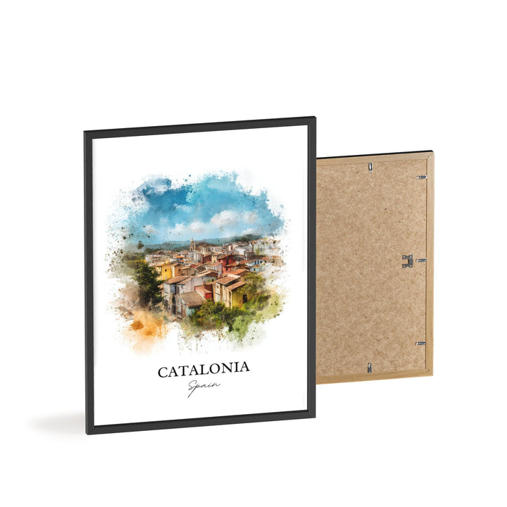 Catalonia Spain Art, Catalonia Spain Print, Spain Watercolor Art, Catalonia Spain Gift, Spain Travel Print, Travel Poster, Housewarming Gift