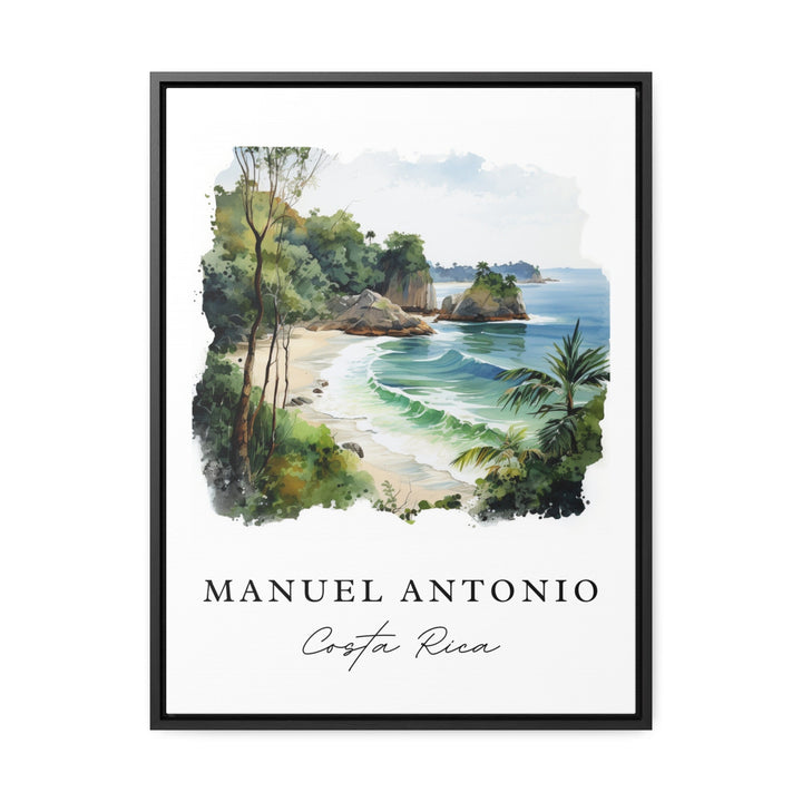 Manuel Antonio traditional travel art - Cost Rica, Manuel Antonio poster print, Wedding gift, Birthday present, Custom Text, Perfect Gift