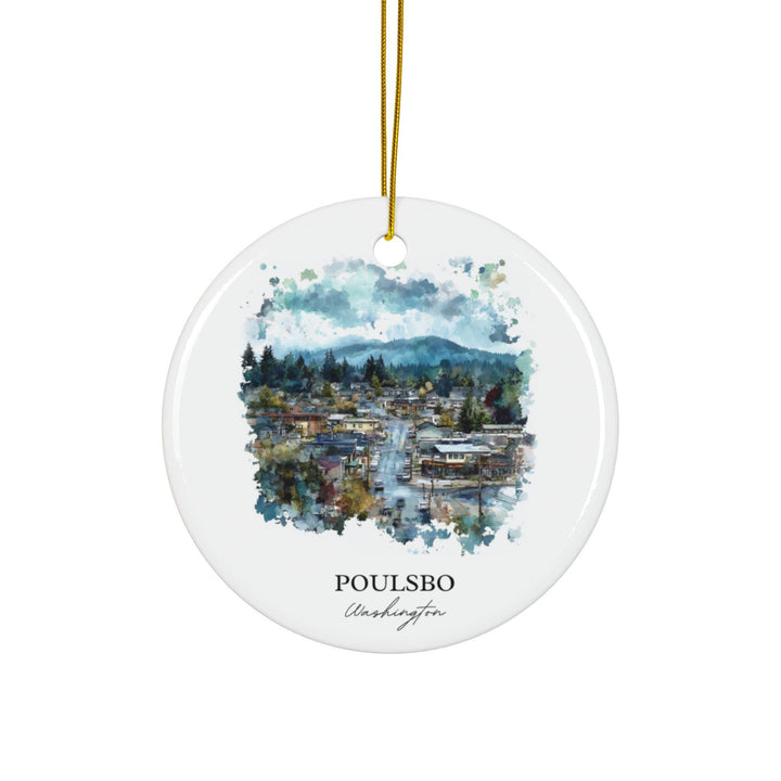 Poulsbo Washington Ornament: Unique Poulsbo Souvenir, Poulsbo Xmas Decor, and Authentic Poulsbo WA Gift