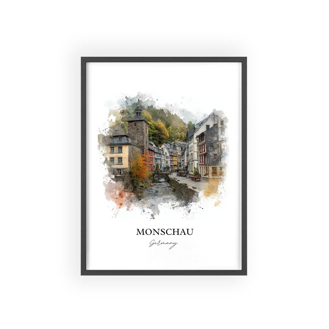 Monschau, Germany – Watercolor Art Print