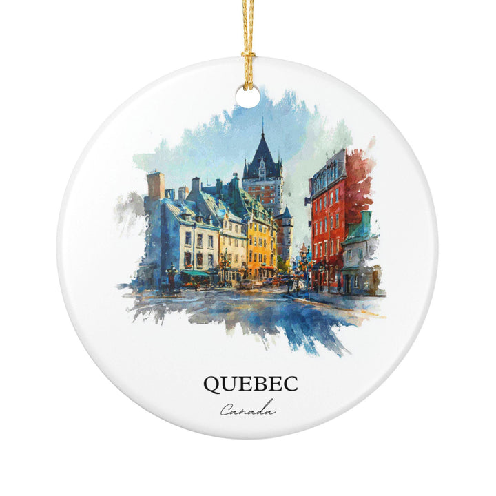 Quebec Canada Ornament: Unique Quebec City Souvenir, Quebec Xmas Decor, and Authentic Quebec Canada Gift