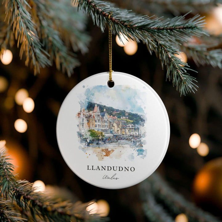 Llandudno Ornament: Unique Llandudno Souvenir, Wales Xmas Decor, and Authentic Wales Gift