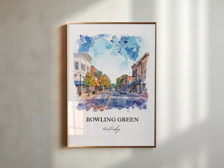 Bowling Green Wall Art, Bowling Green KY Print, Warren County Artwork, Bowling Green KY Gift, Travel Print, Travel Poster, Housewarming Gift