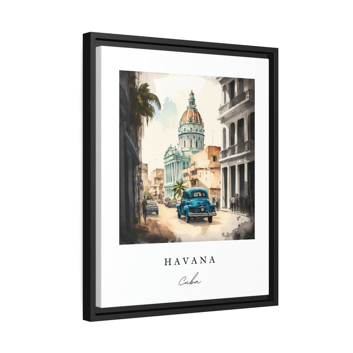 Havana traditional travel art - Cuba, Havana poster, Wedding gift, Birthday present, Custom Text, Personalised Gift