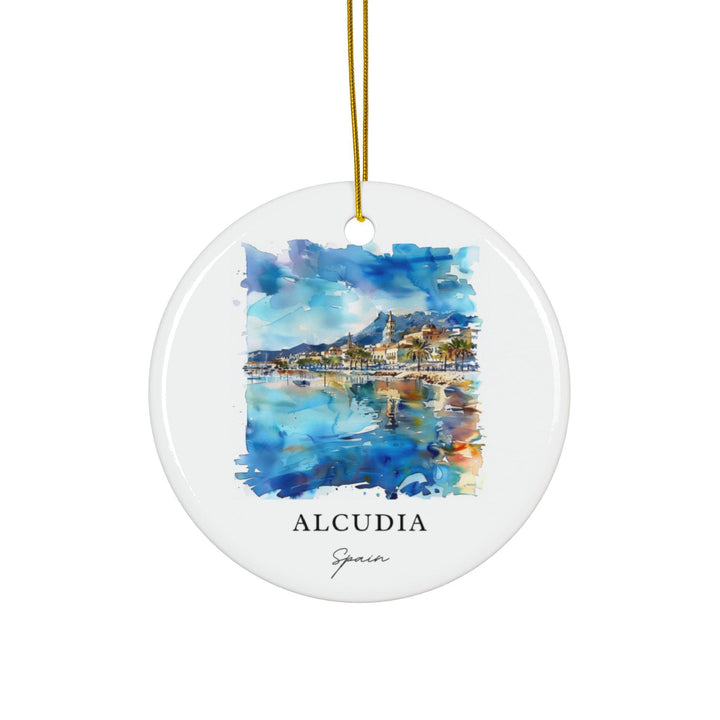Alcudia Spain Ornament: Unique Alcudia Souvenir, Alcudia Xmas Decor, and Authentic Alcudia Spain Gift
