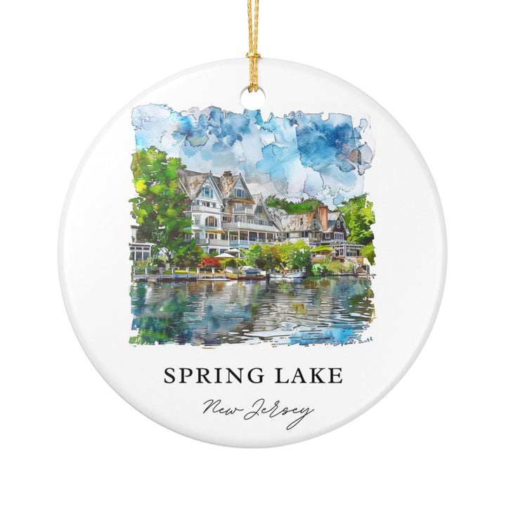 Spring Lake NJ Ornament: Unique Spring Lake Souvenir, Spring Lake Xmas Decor, and Authentic Jersey Shore Gift