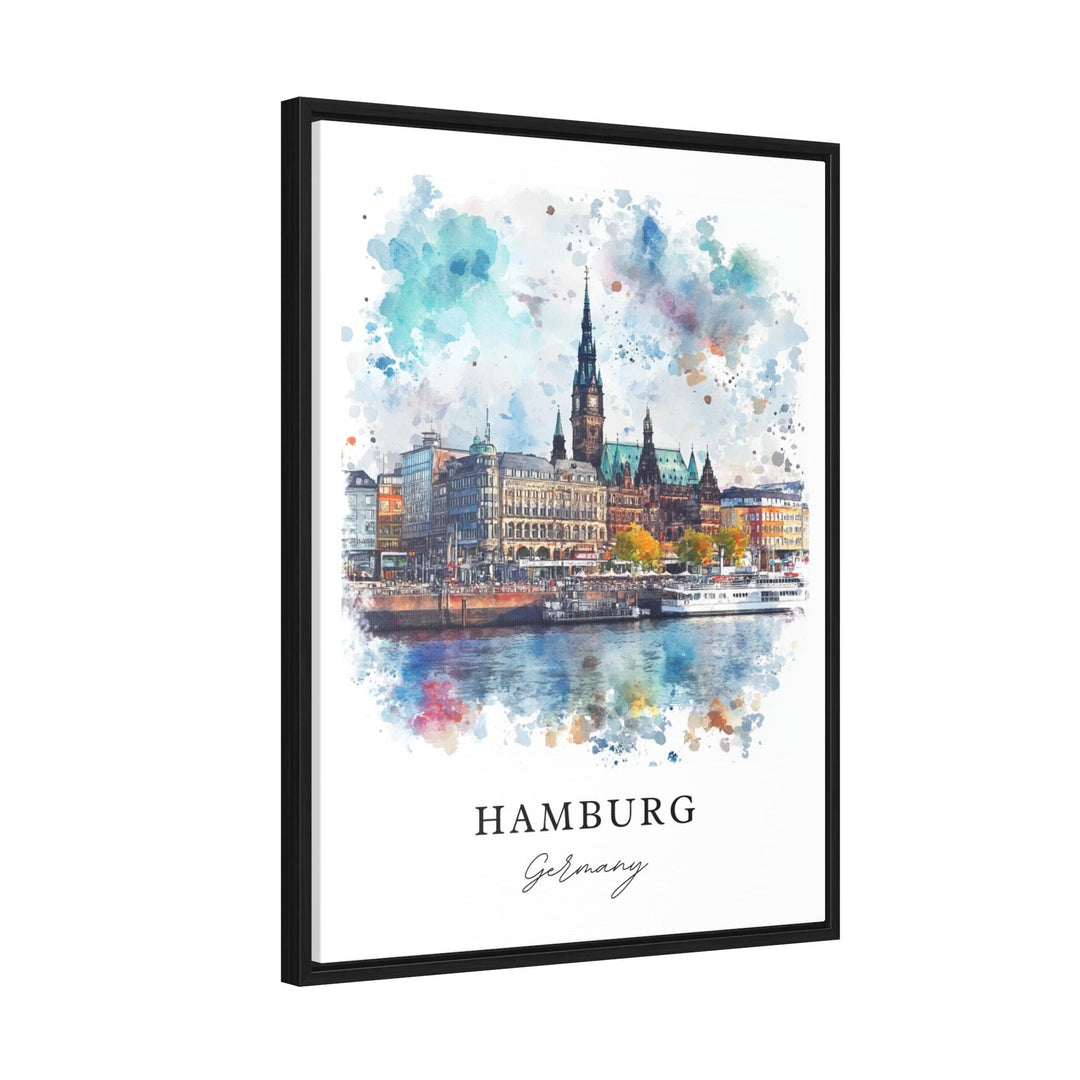 Hamburg Wall Art, Hamburg Germany Print, Hamburg Watercolor Art, Hamburg Germany Gift, Travel Poster, Housewarming Gift