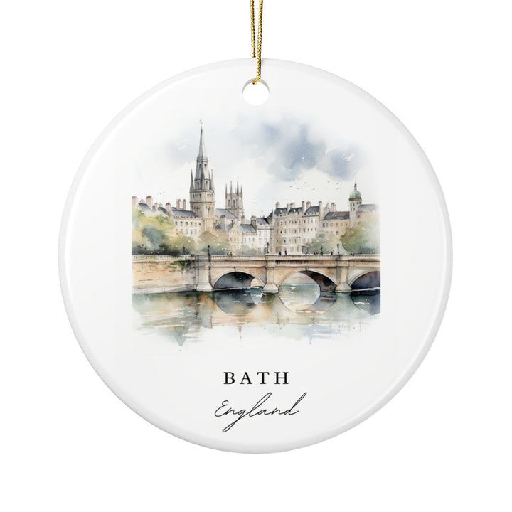 Bath England Ornament: Unique Bath England Souvenir, England Xmas Decor, and Authentic Bath UK Gift