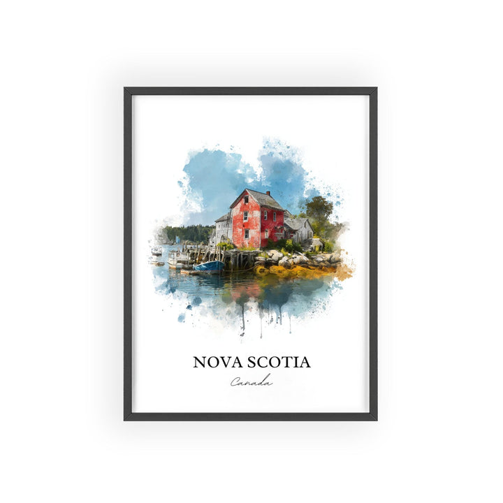 Nova Scotia Wall Art, Nova Scotia Print, Nova Scotia Watercolor Art, Canada Gift, Canada Travel Print, Travel Poster, Housewarming Gift