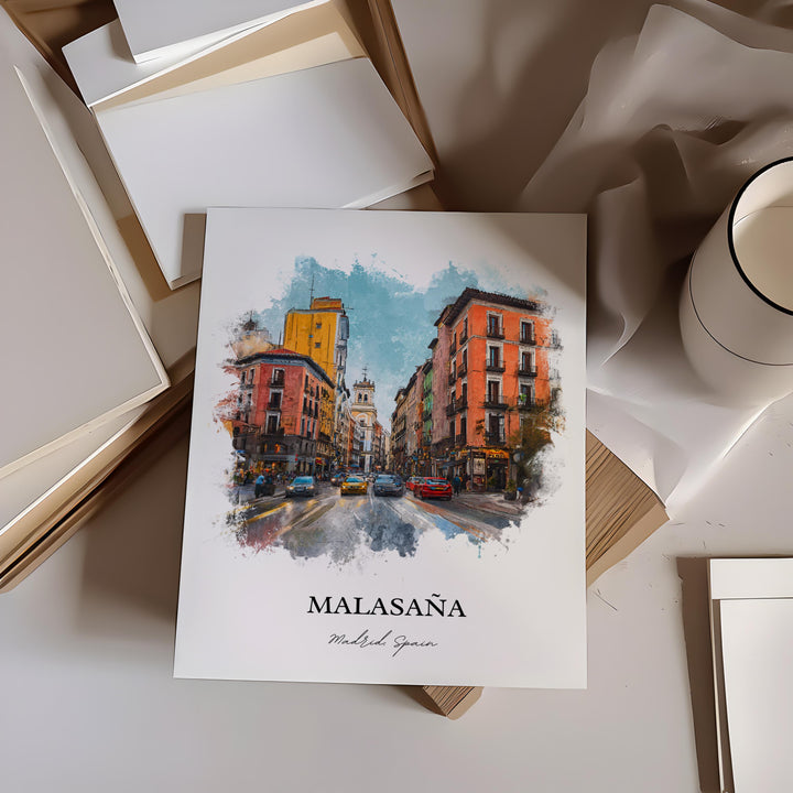 Malasaña, Spain – Watercolor Art Print