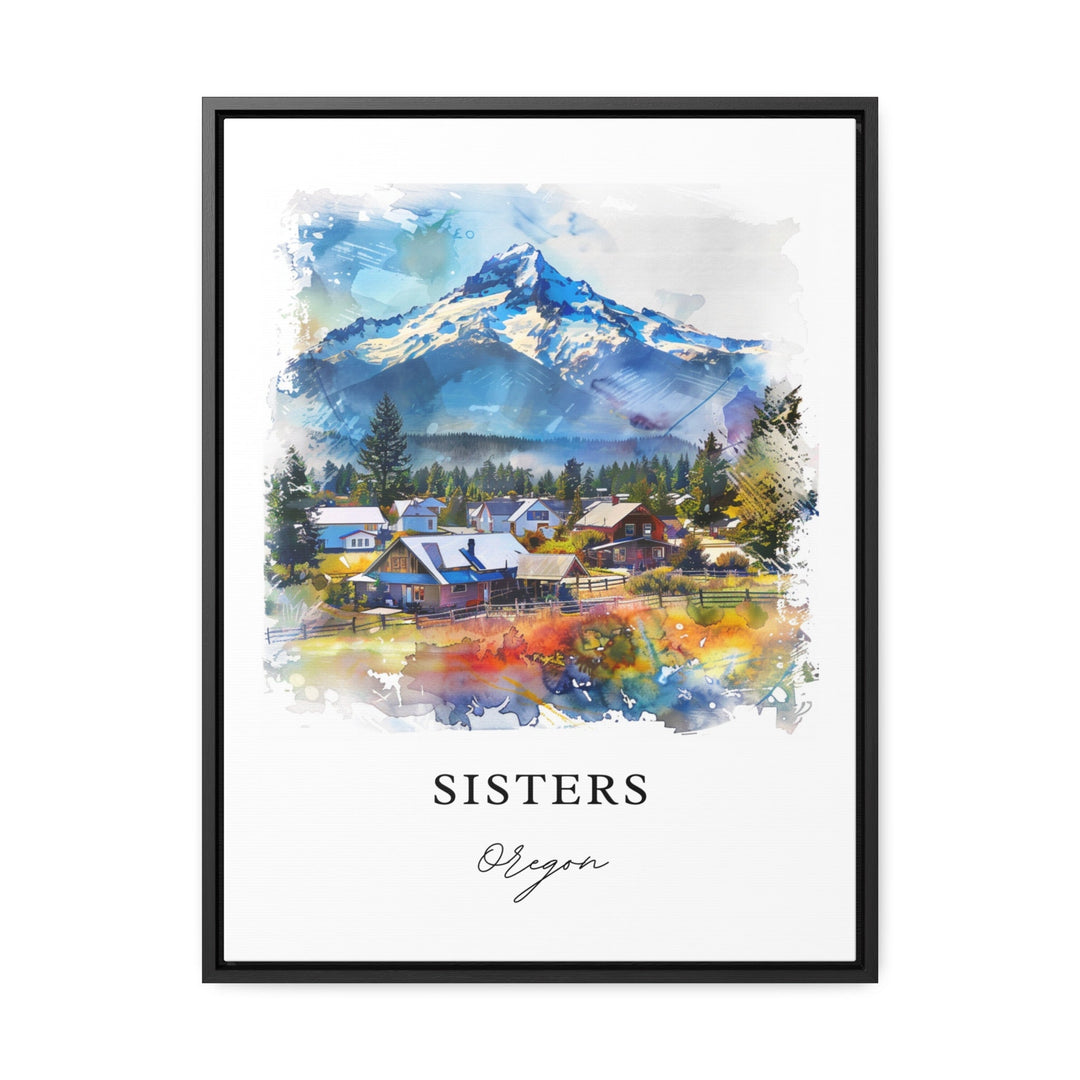 Sisters Oregon Wall Art, Bend OR Print, Deschutes County Art, Sisters Oregon Art Gift, Travel Poster, Housewarming Gift