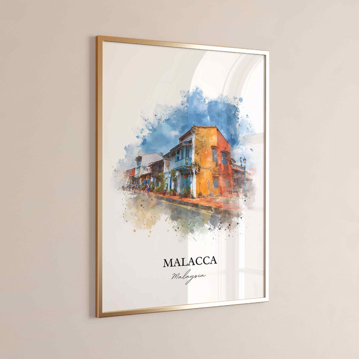 Malacca, Malaysia – Watercolor Art Print