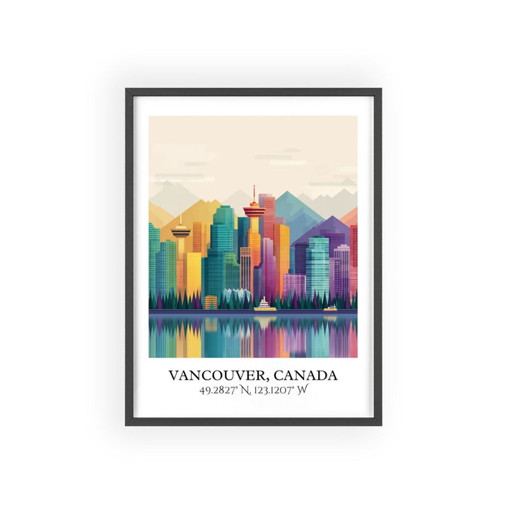 Vancouver Art, Vancouver Retro Travel Art, Vancouver Home Decor, Vancouver Gift, BC Travel Art, Travel Prints, Housewarming Gift