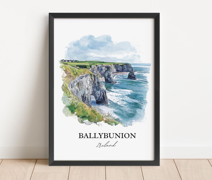 Ballybunion Wall Art, County Kerry Print, Ireland Watercolor Art, Ballybunion Gift, Travel Print, Travel Poster, Housewarming Gift
