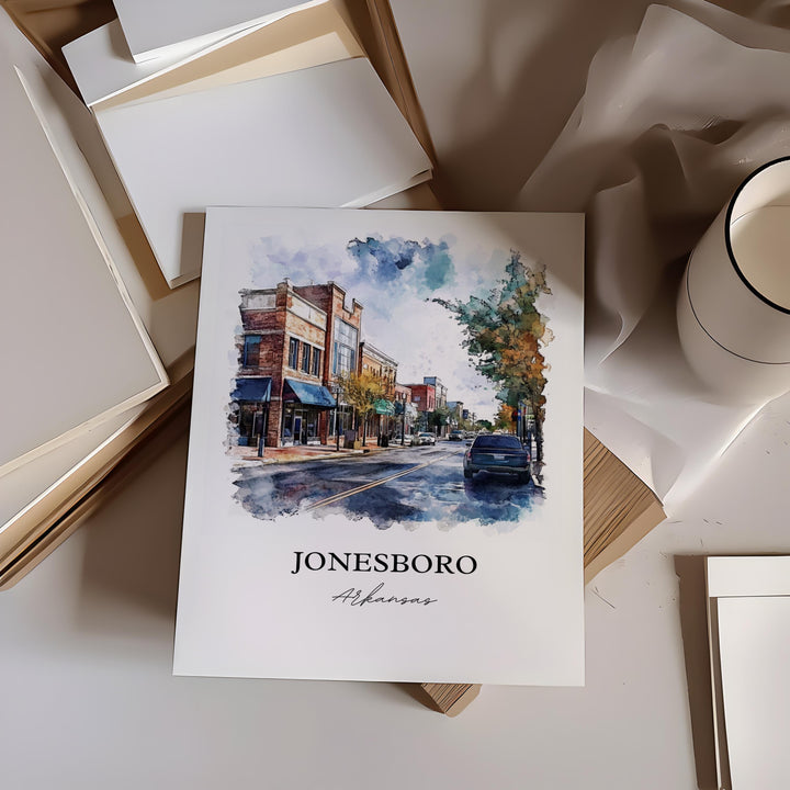 Jonesboro, Arkansas – Watercolor Art Print