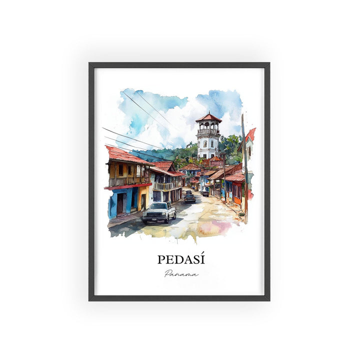 Pedasí Panama Wall Art, Pedasí Print, Panama Watercolor Art, Azuero Peninsula Panama Gift, Travel Print, Travel Poster, Housewarming Gift