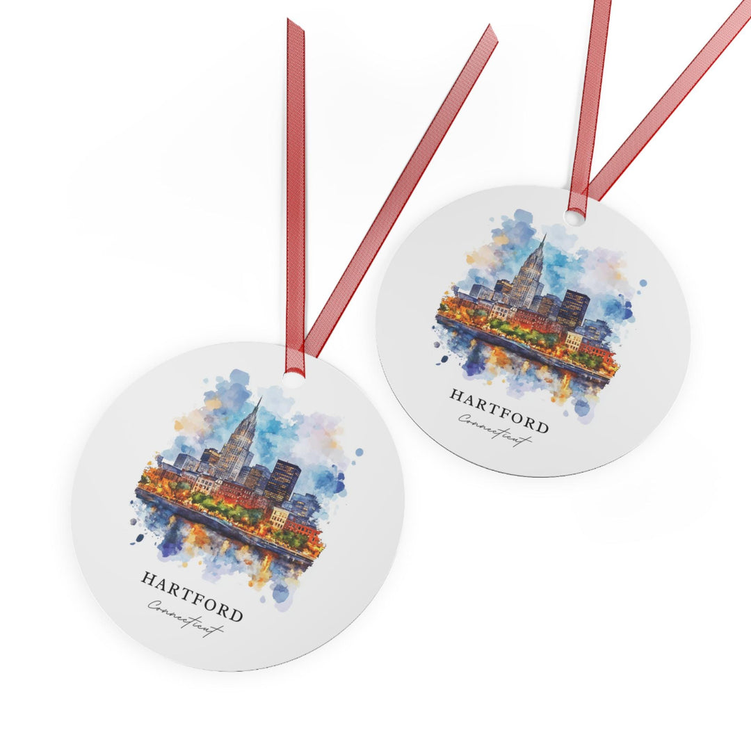 Hartford CT Ornament: Unique Hartford Souvenir, Connecticut Xmas Decor, and Authentic Hartford CT Gift