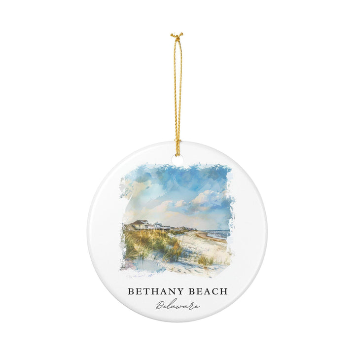 Bethany Beach Ornament: Unique Bethany Beach DE Souvenir, Delaware Xmas Decor, and Authentic Bethany DE Gift